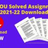IGNOU Solved Assignment