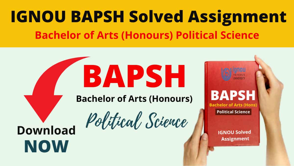 IGNOU BAPSH Solved Assignment 2021-22 Download Pdf