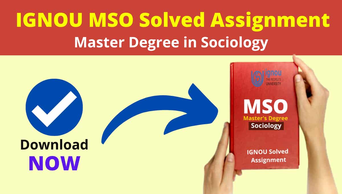 IGNOU MSO Solved Assignment 2023 Download Pdf