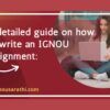 How to write IGNOU Assignment