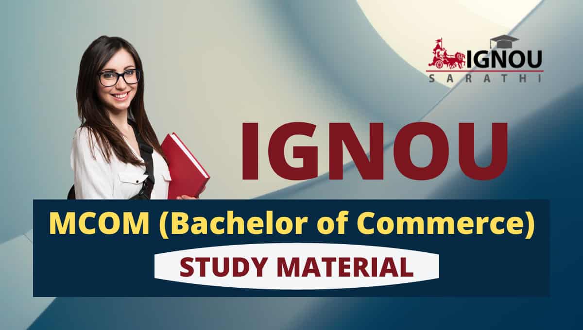 IGNOU MCOM Study Material 2023 in Hindi and English Download Pdf