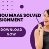 IGNOU MAAE Solved Assignment