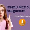 IGNOU MEC Solved Assignment